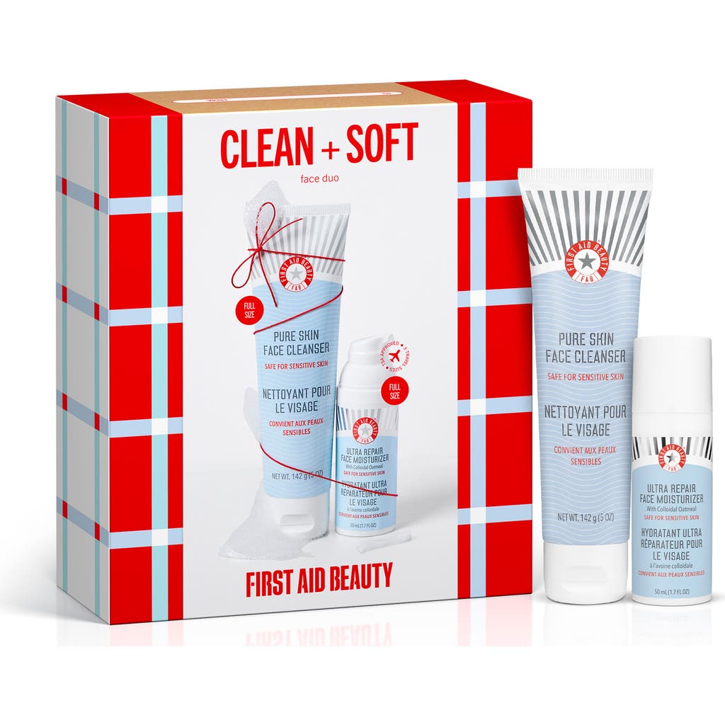 First Aid Beauty Clean & Soft Face Duo $52 Value In Transparent