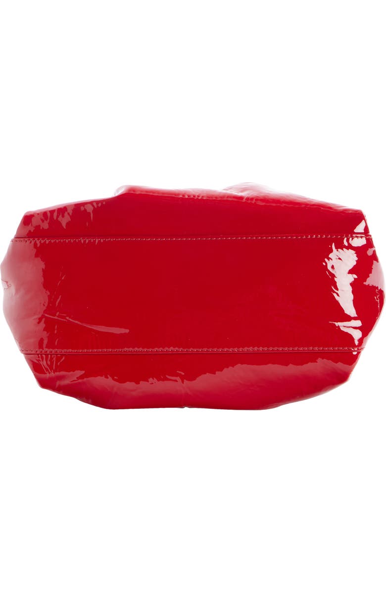 Dries Van Noten Folded Patent Leather Top Handle Bag, Alternate, color,