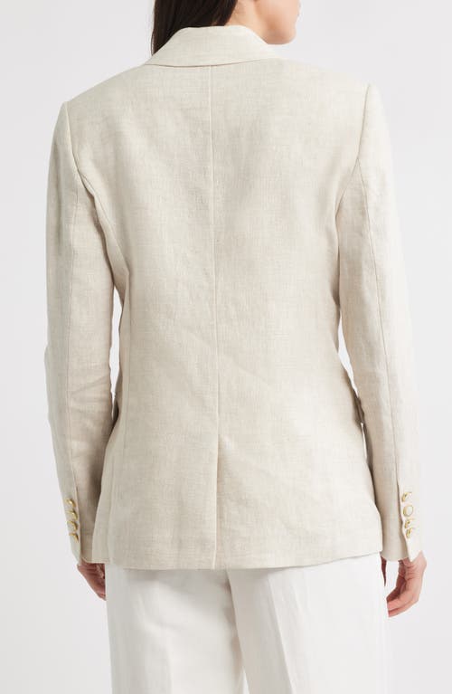 Milly Alexa Single-button Linen Blend Blazer In Neutral