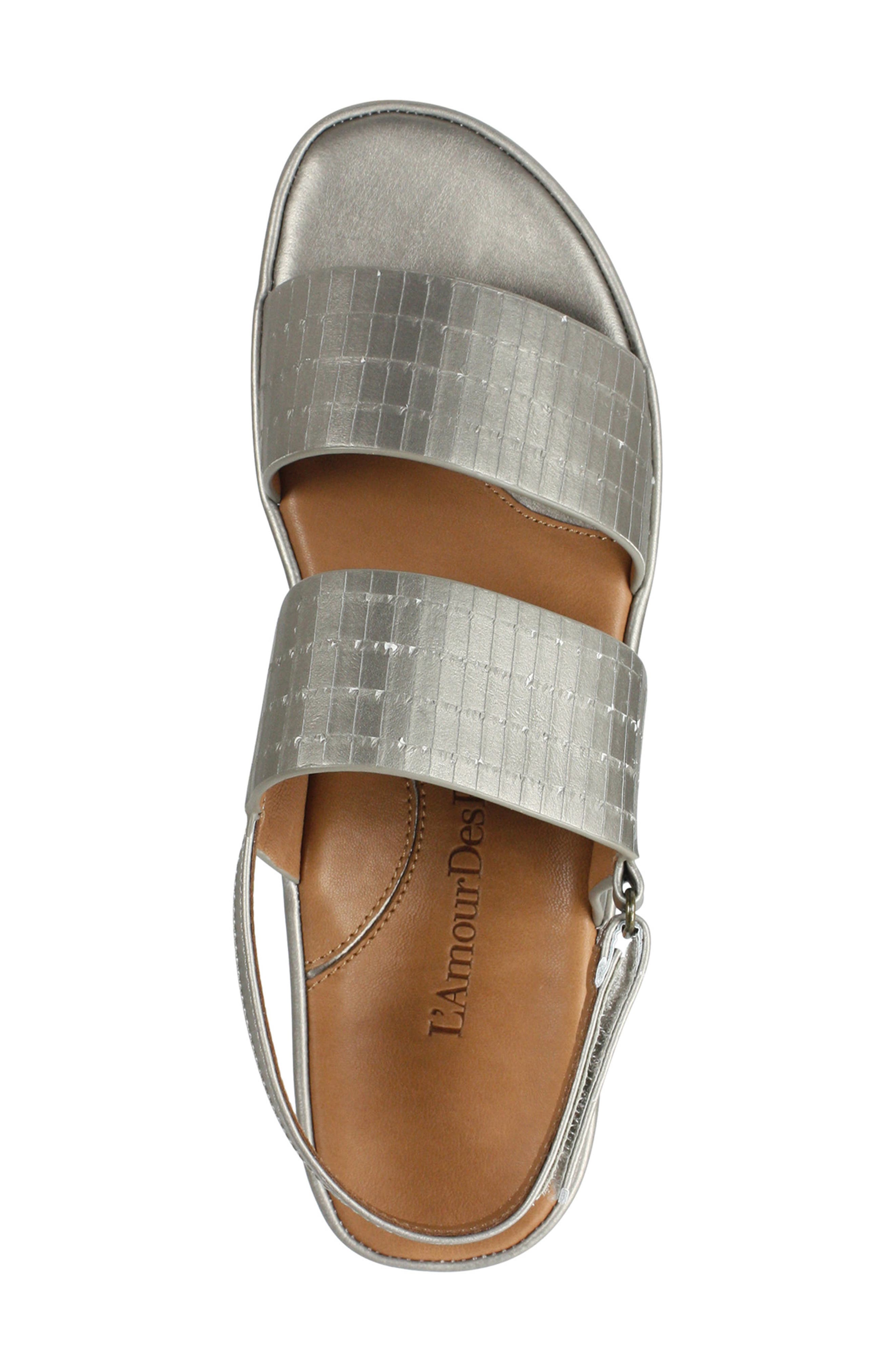 L'Amour des Pieds Abruzzo Slingback Platform Wedge Sandal, Alternate, color, 