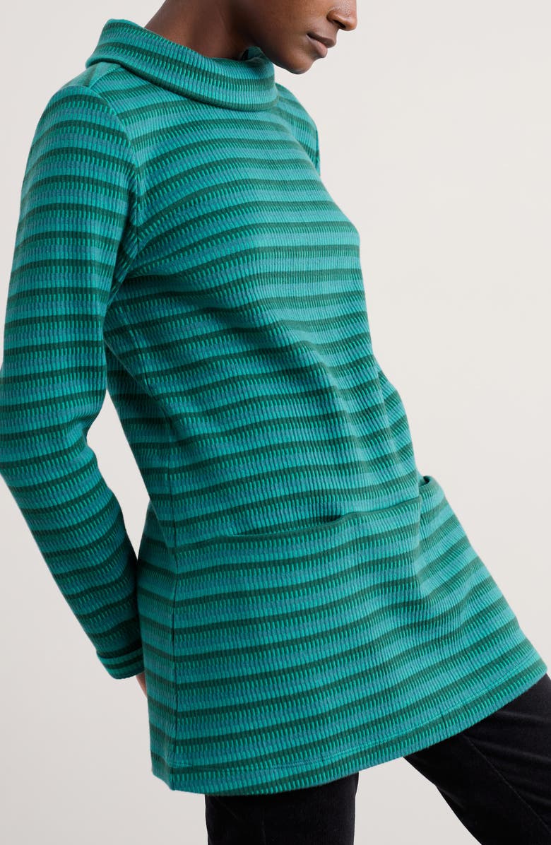 Seasalt Cornwall Mawgan Turtleneck Organic Cotton Tunic Top, Alternate, color, Chesten Dark Wreckage