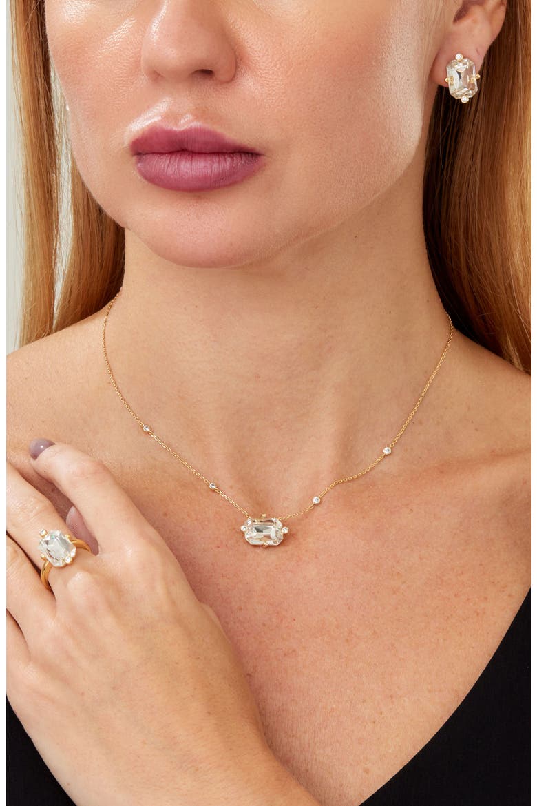 3-Piece Cubic Zirconia Jewelry Set, Alternate, color, YELLOW