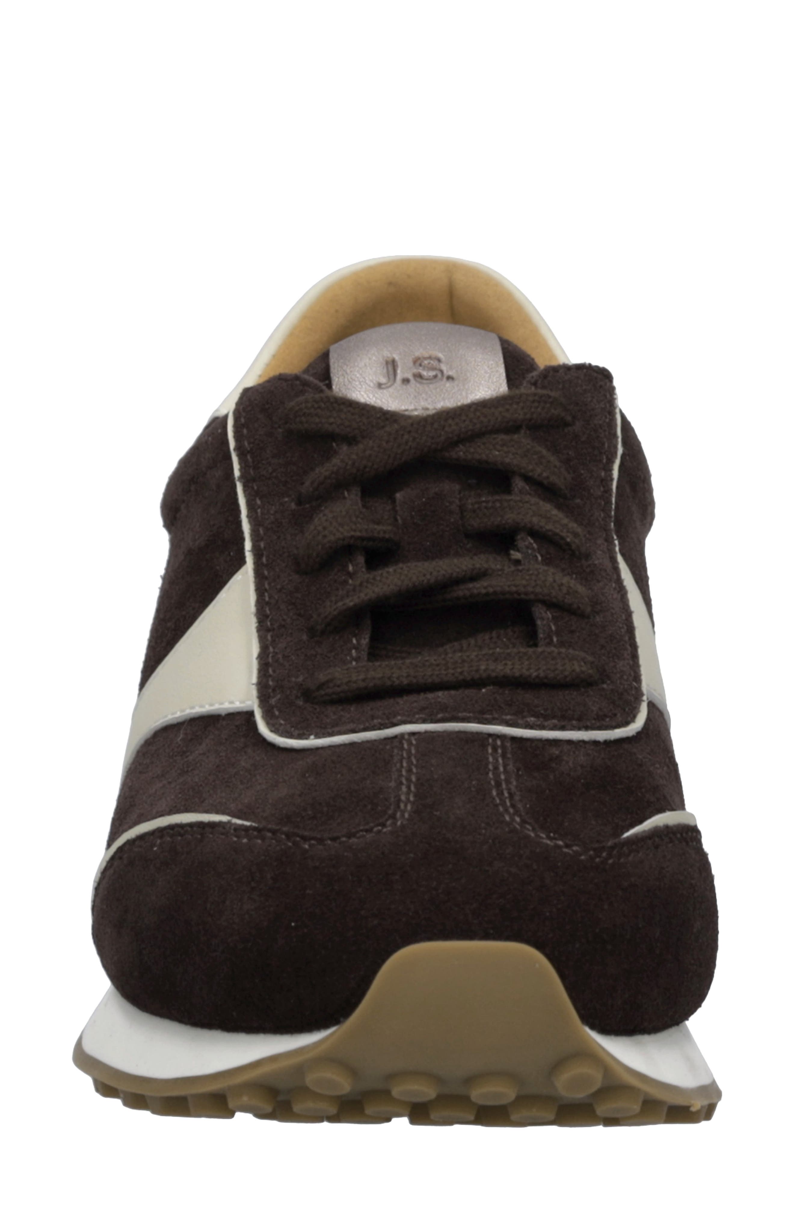 Miley 01 Leather Sneaker, Alternate, color, CHOCOLATE