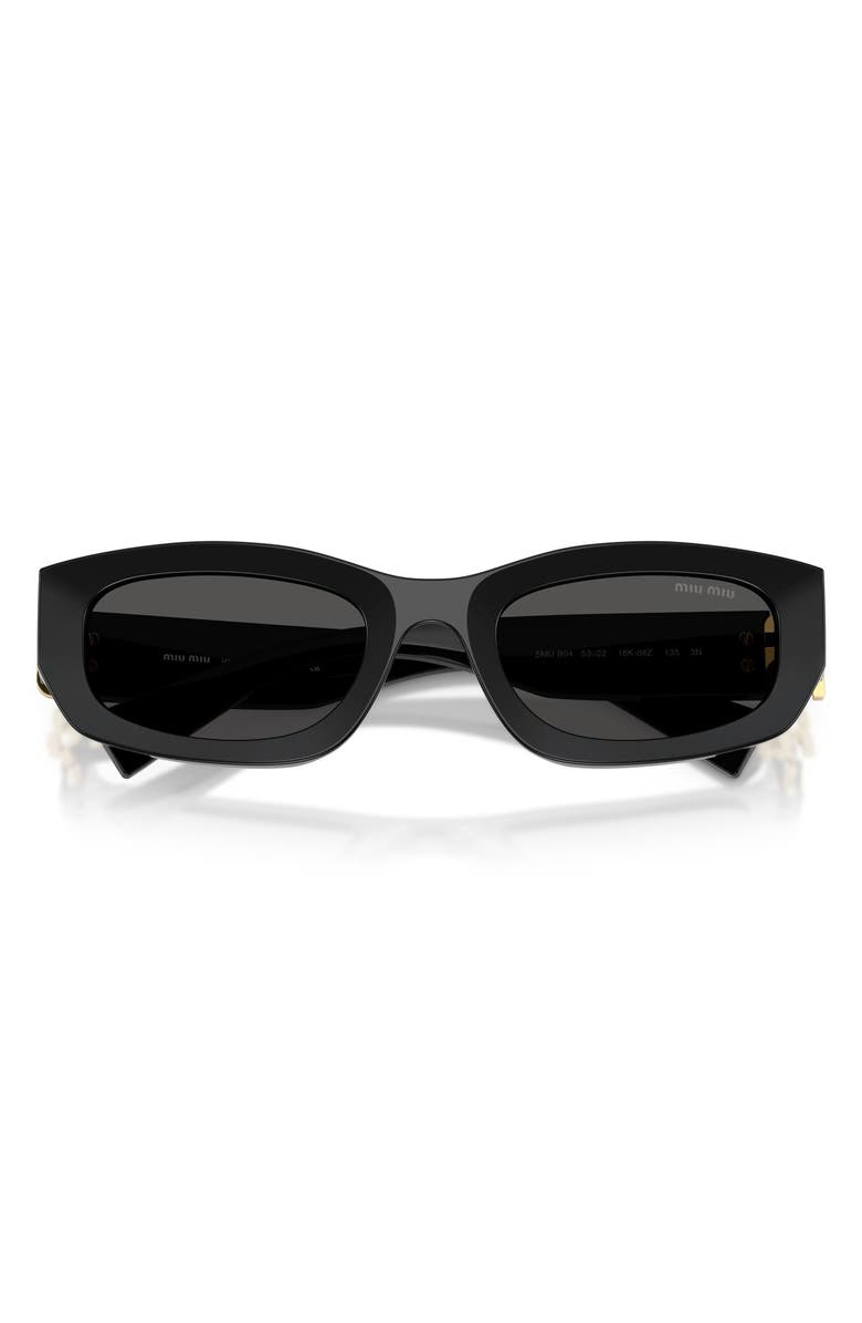 Miu Miu 53mm Irregular Sunglasses, Alternate, color, 