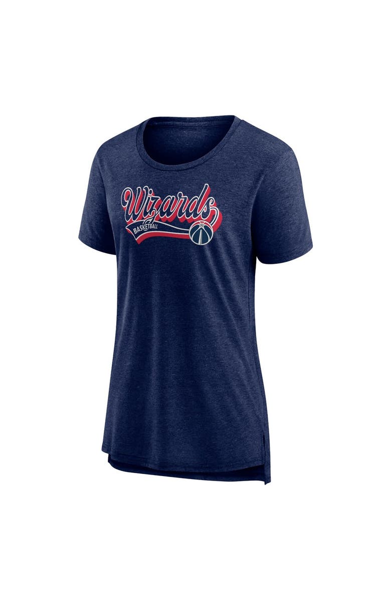 FANATICS Women's Fanatics Branded Heather Navy Washington Wizards League Leader Tri-Blend T-Shirt, Alternate, color, Heather Navy