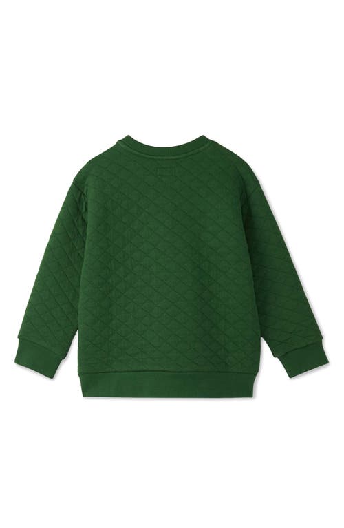 Hatley Kids' Eden Quilted Sweatshirt In Green