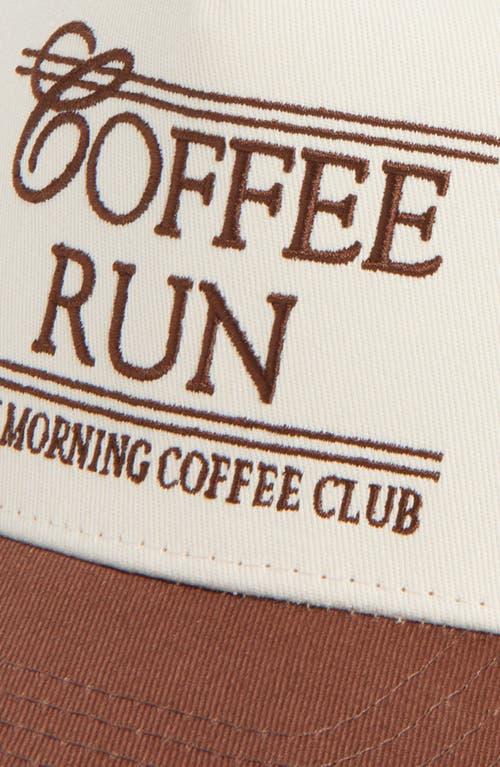 Kenzkustomz Coffee Run Canvas Snapback Baseball Cap In Brown