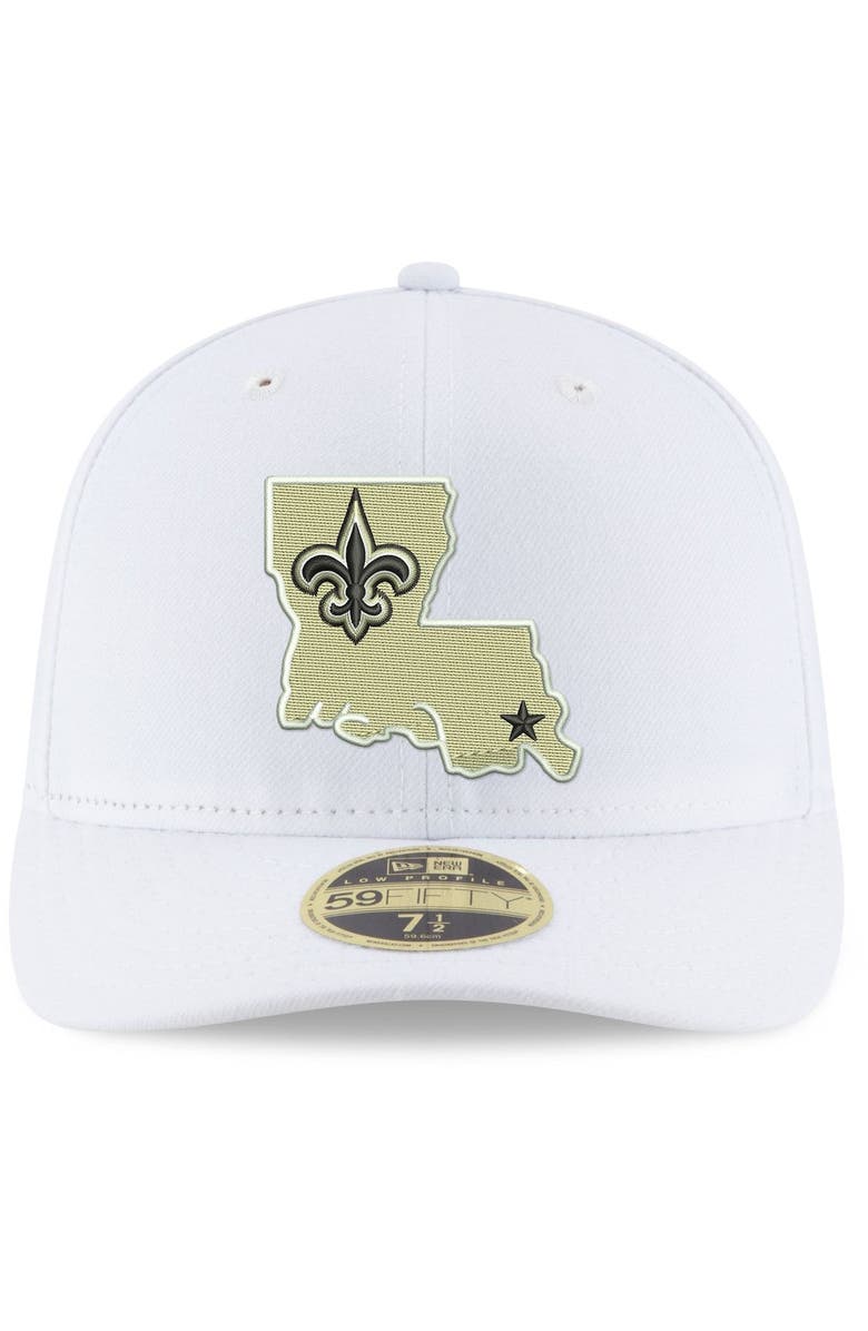 New Era Men's New Era White New Orleans Saints Alternate Omaha Low Profile 59FIFTY Fitted Hat, Alternate, color, White