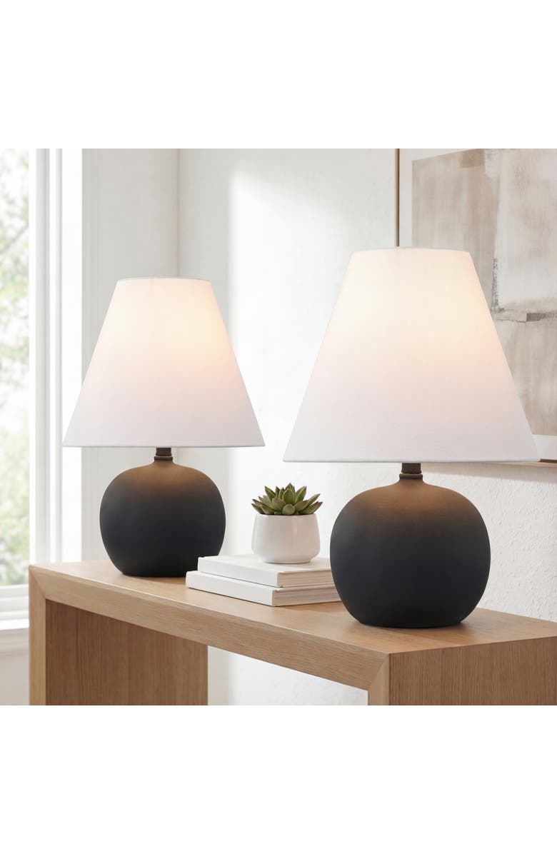 JONATHAN Y Asher 18.25" Minimalist Scandinavian Resin/Iron Gourd LED Table Lamp, Main, color, 