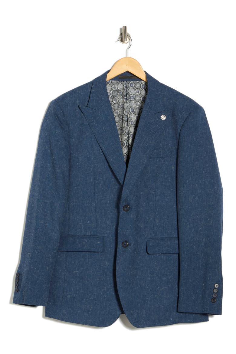 Slim Fit Cotton Blend Sport Coat, Alternate, color, DENIM