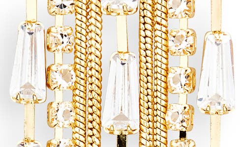 Tasha Faux Pearl & Crystal Fringe Drop Earrings
