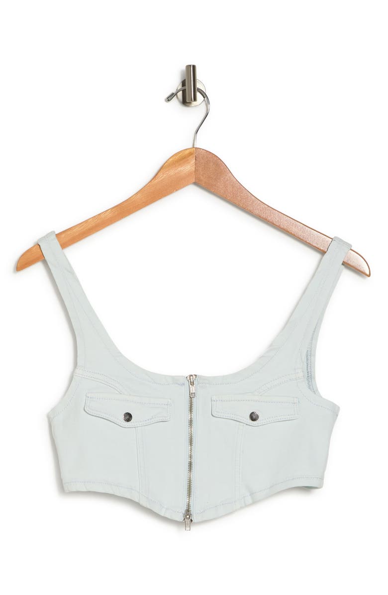 WeWoreWhat We Wore What Denim Corset Tank, Alternate, color, 