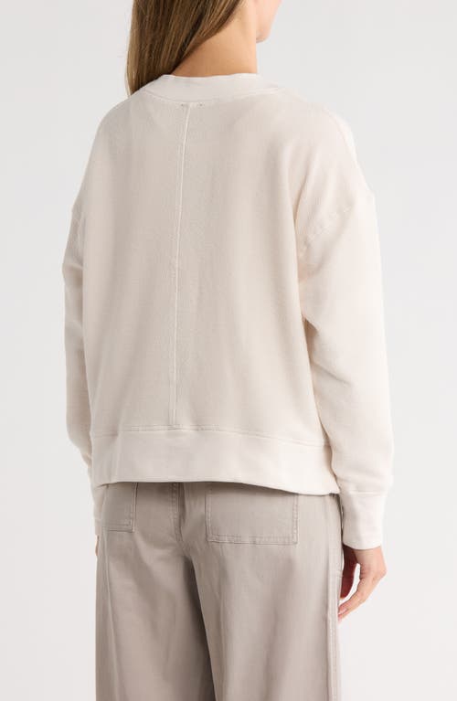 Splendid Reversed Terry V-neck Cardigan In Neutral
