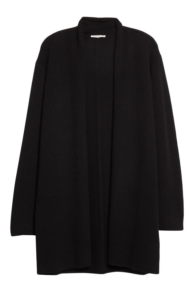 Fulham Cashmere Open Front Cardigan, Main, color, BLACK