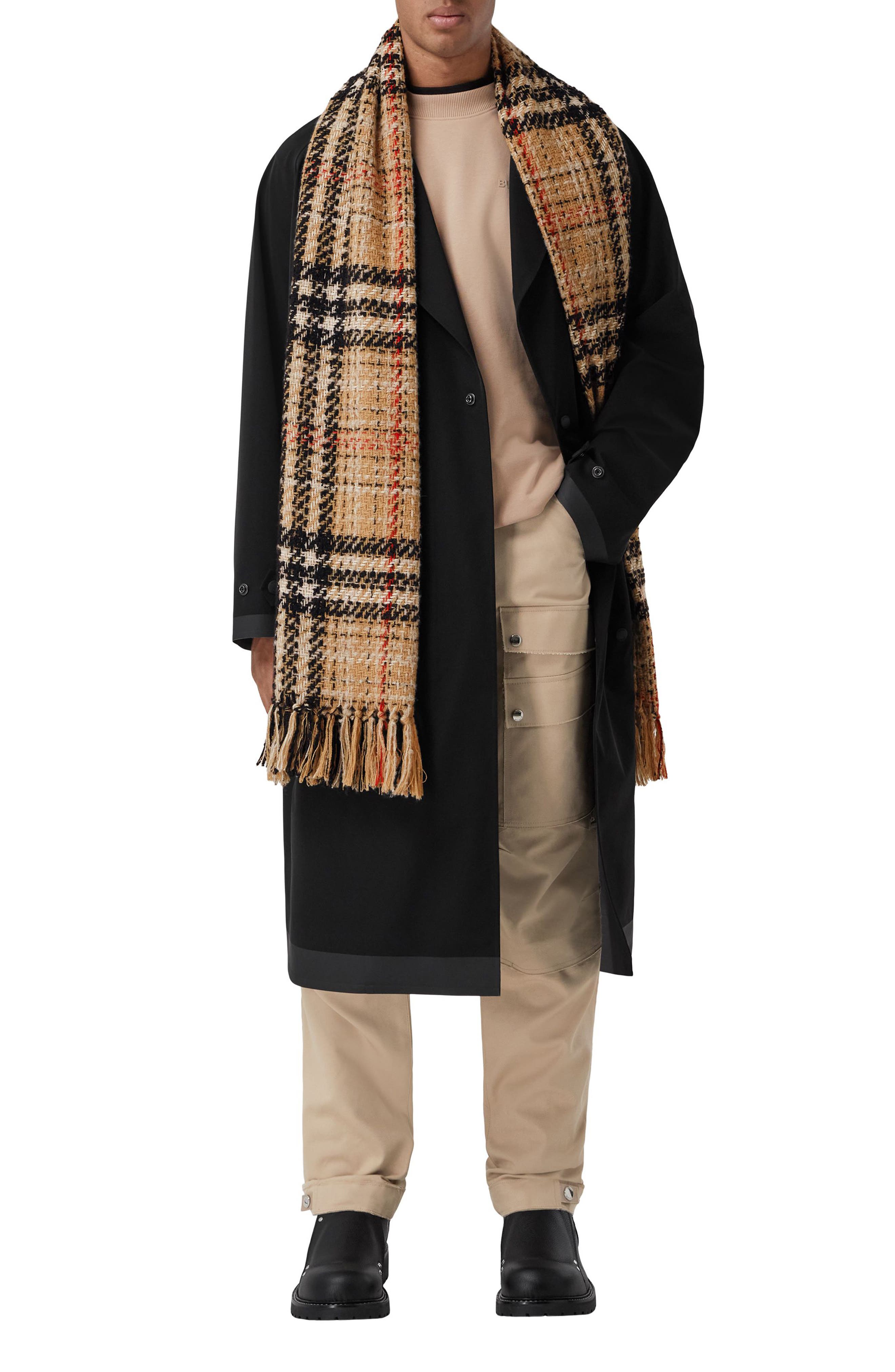 Burberry Giant Check Cashmere, Silk & Alpaca Tweed Scarf | Nordstrom