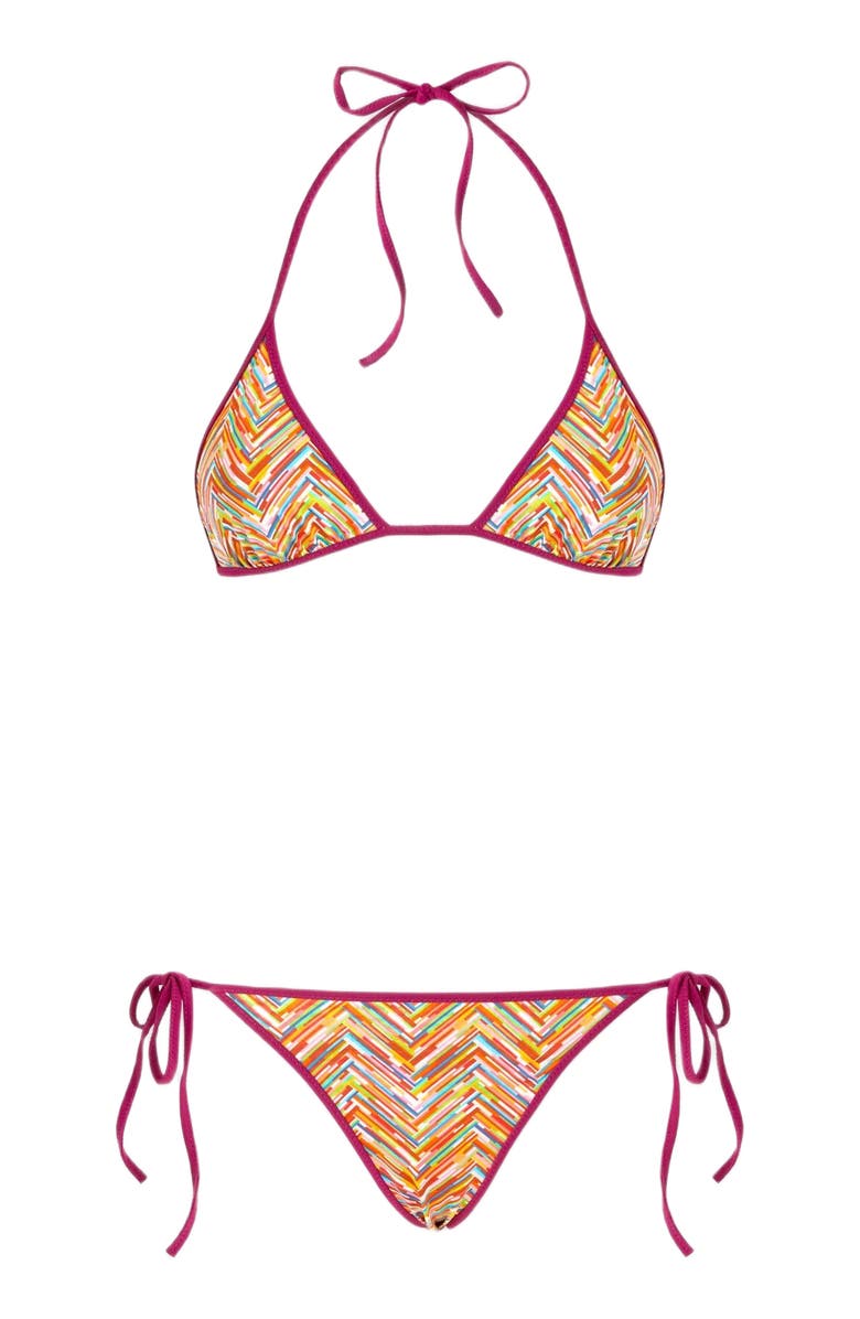 Missoni Reversible Triangle Bikini With Print, Alternate, color, Multicoloured