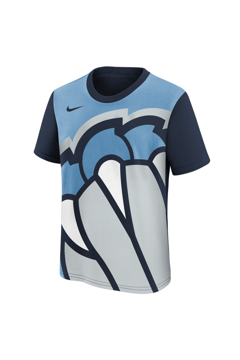 Youth Nike Light Blue/Navy Memphis Grizzlies 2025/26 City Edition Max90 T-Shirt, Alternate, color, Light Blue