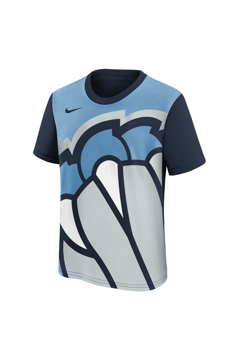Nike Youth Nike Light Blue/Navy Memphis Grizzlies 2025/26 City Edition Max90 T-Shirt, Alternate, color, Light Blue
