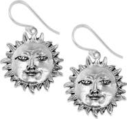 SAMUEL B. Sterling Silver Sun Face Drop Earrings