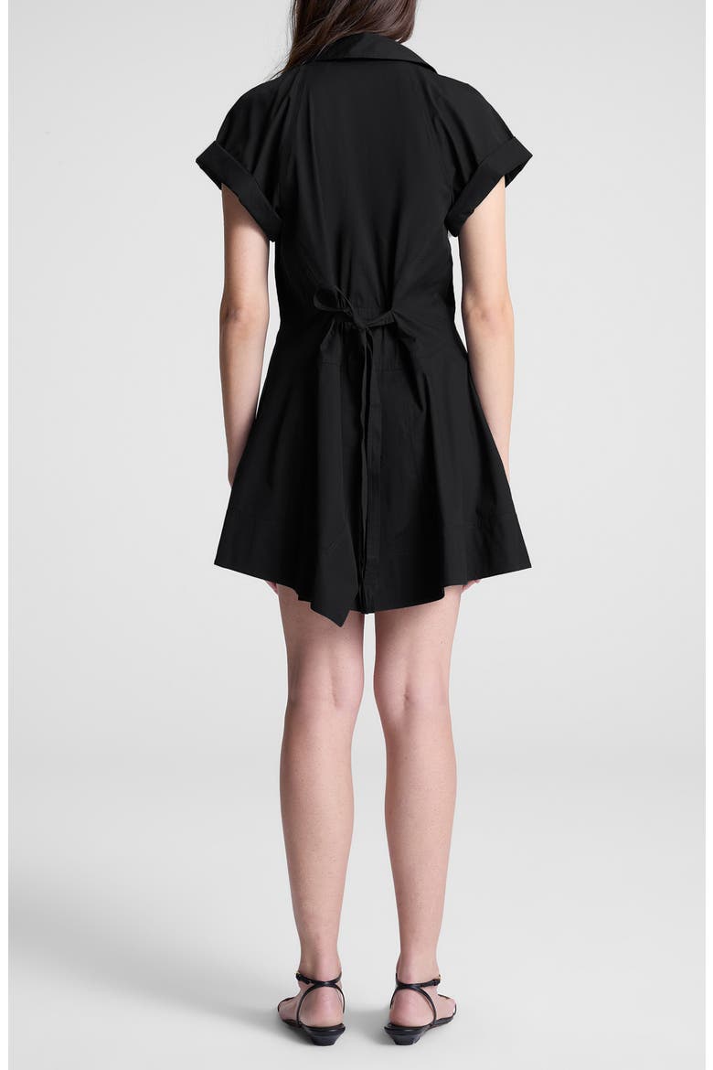 Julie Cotton Mini Shirtdress, Alternate, color, BLACK