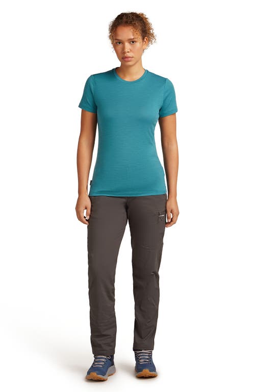 Icebreaker Tech Lite Iii Merino Wool Crewneck Shirt In Blue