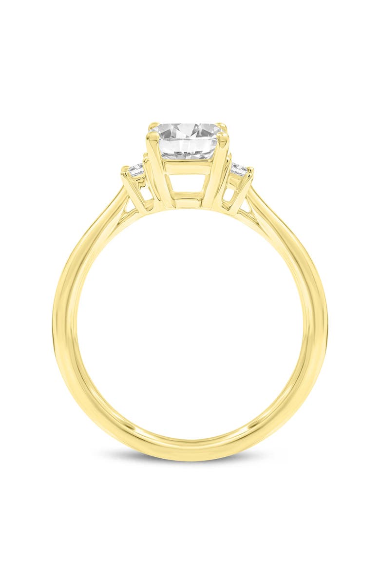 LuvMyJewelry Seraphine 14K Yellow Gold Emerald Cut Lab Grown Diamond 3 Stone Engagement Ring - 1.75 ctw, Alternate, color, 14K Yellow Gold