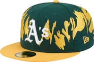 New Era Men's New Era Green/Gold Athletics Retro Pattern 59FIFTY Fitted Hat