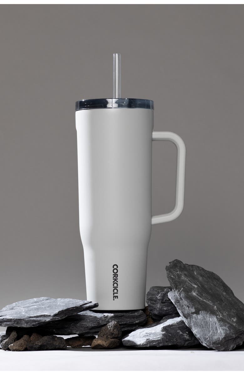 Corkcicle Cruiser 40-Ounce Insulated Tumbler with Handle, Alternate, color, River Rock