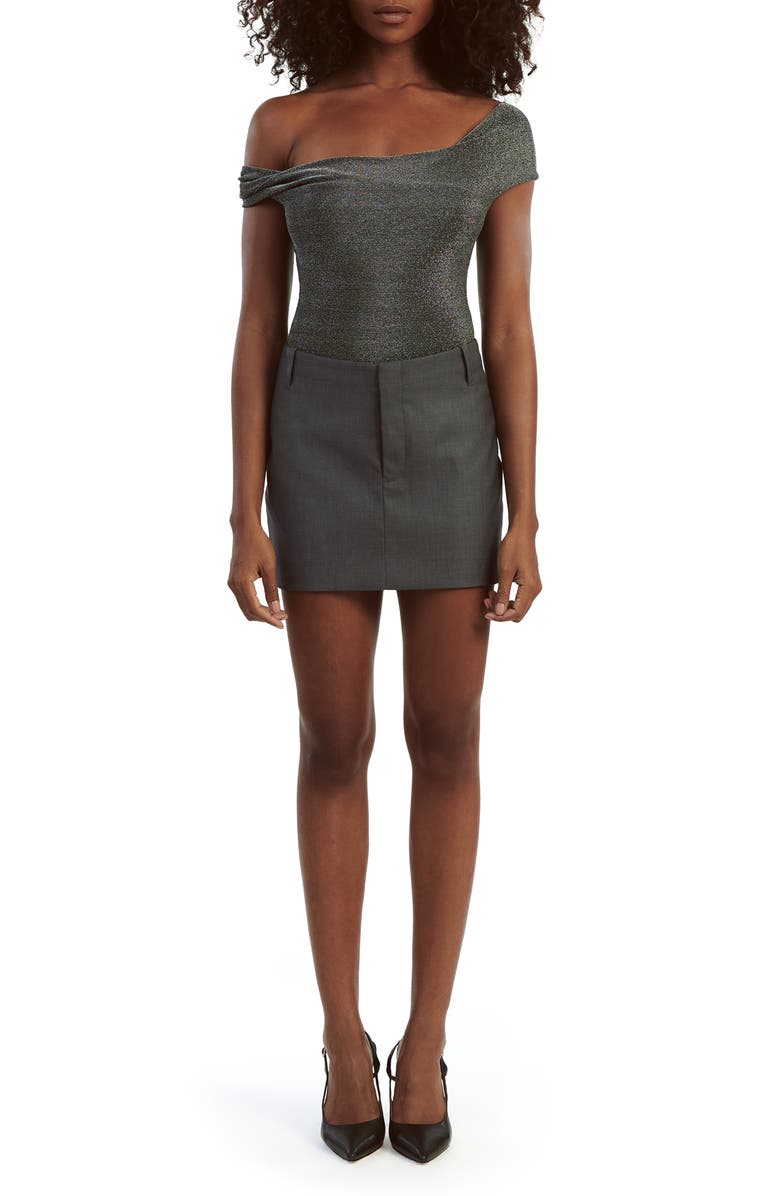 Bardot Maika Miniskirt, Alternate, color, Dark Grey