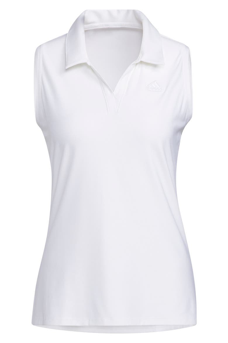 Sleeveless Polo, Alternate, color, WHITE