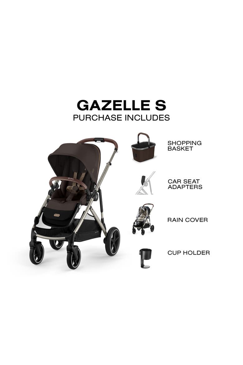 Gazelle S Stroller, Alternate, color, CHOCOLATE BROWN