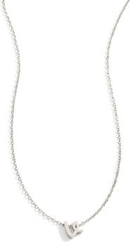 Mint & Lily Tiny Script Initial Necklace