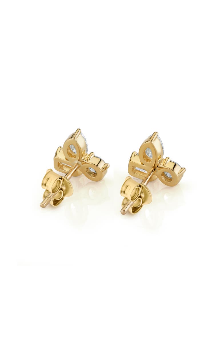 Michael M Montage 3 Cluster Stud Earrings, Alternate, color, Yellow Gold