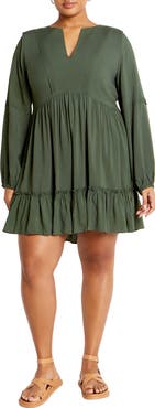 City Chic Alinda Long Sleeve Dress