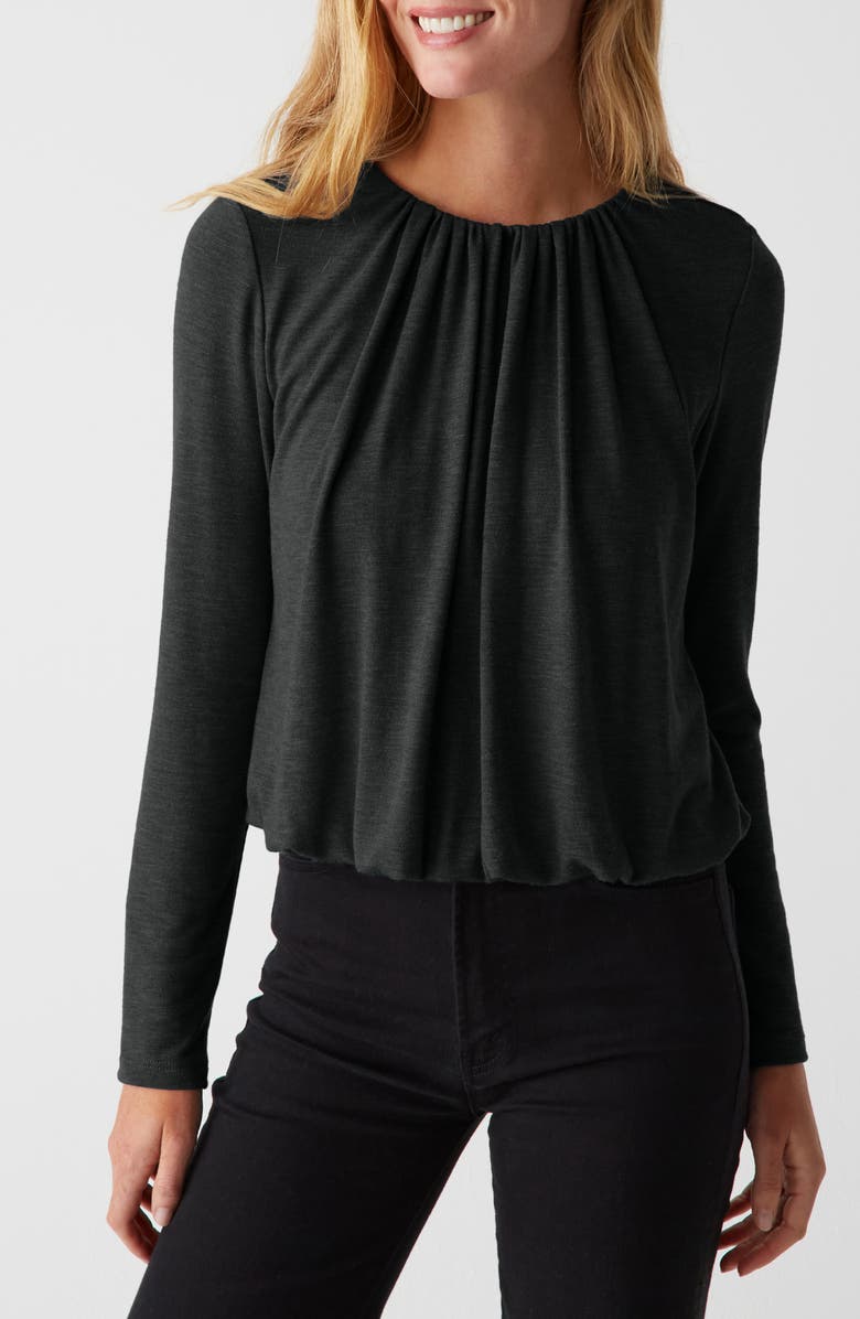 Michael Stars Sona Gathered Bubble Knit Top, Main, color, 