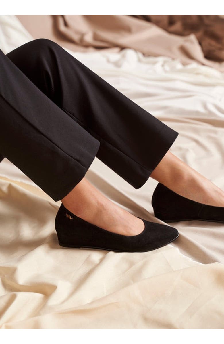 VISCATA Roma Suede Flats, Alternate, color, Black