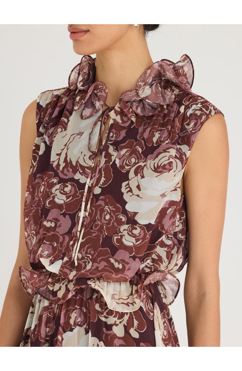 Rebecca Taylor Sarita Dress, Alternate, color, Raisin Combo