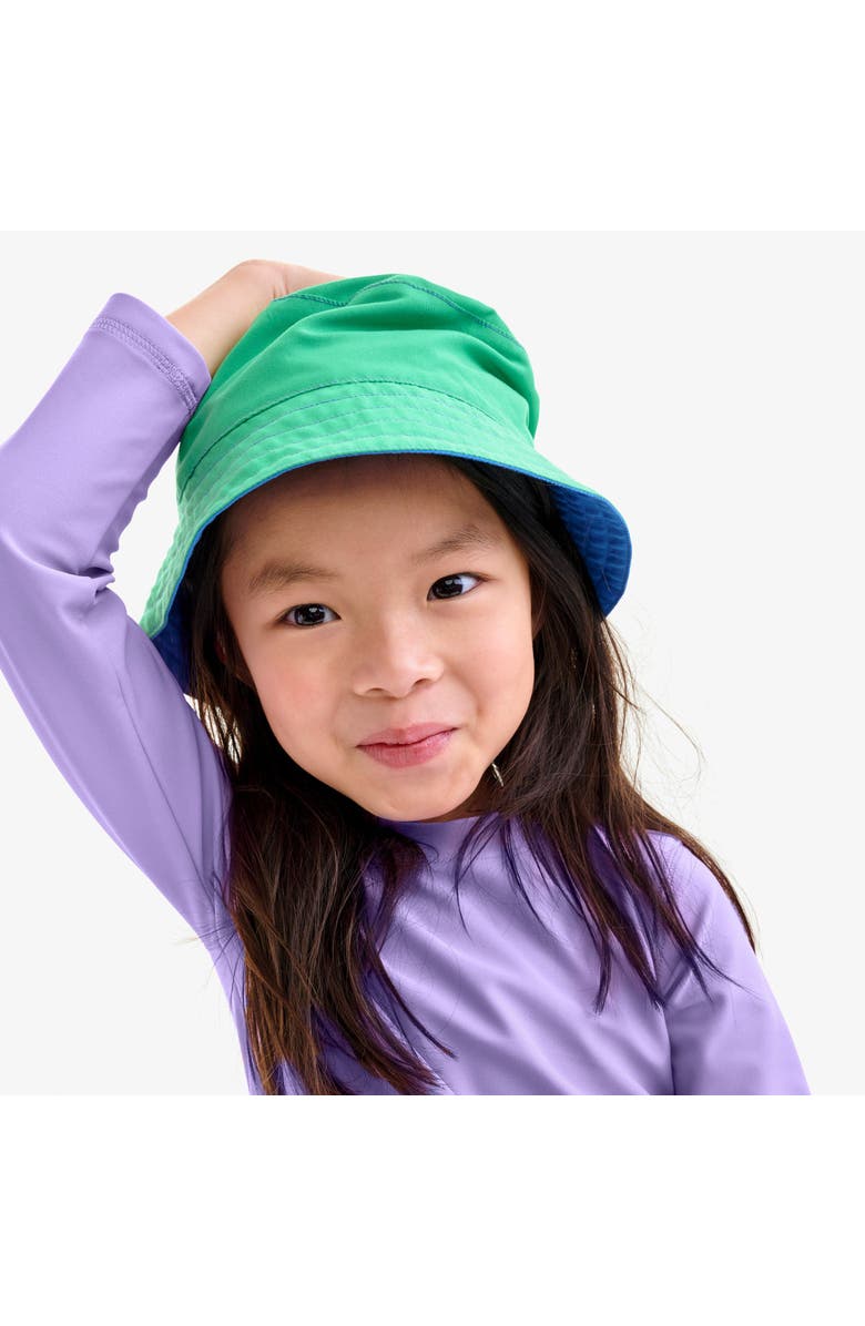 Primary Kids Reversible Sun Hat, Alternate, color, Blueberry Green Apple