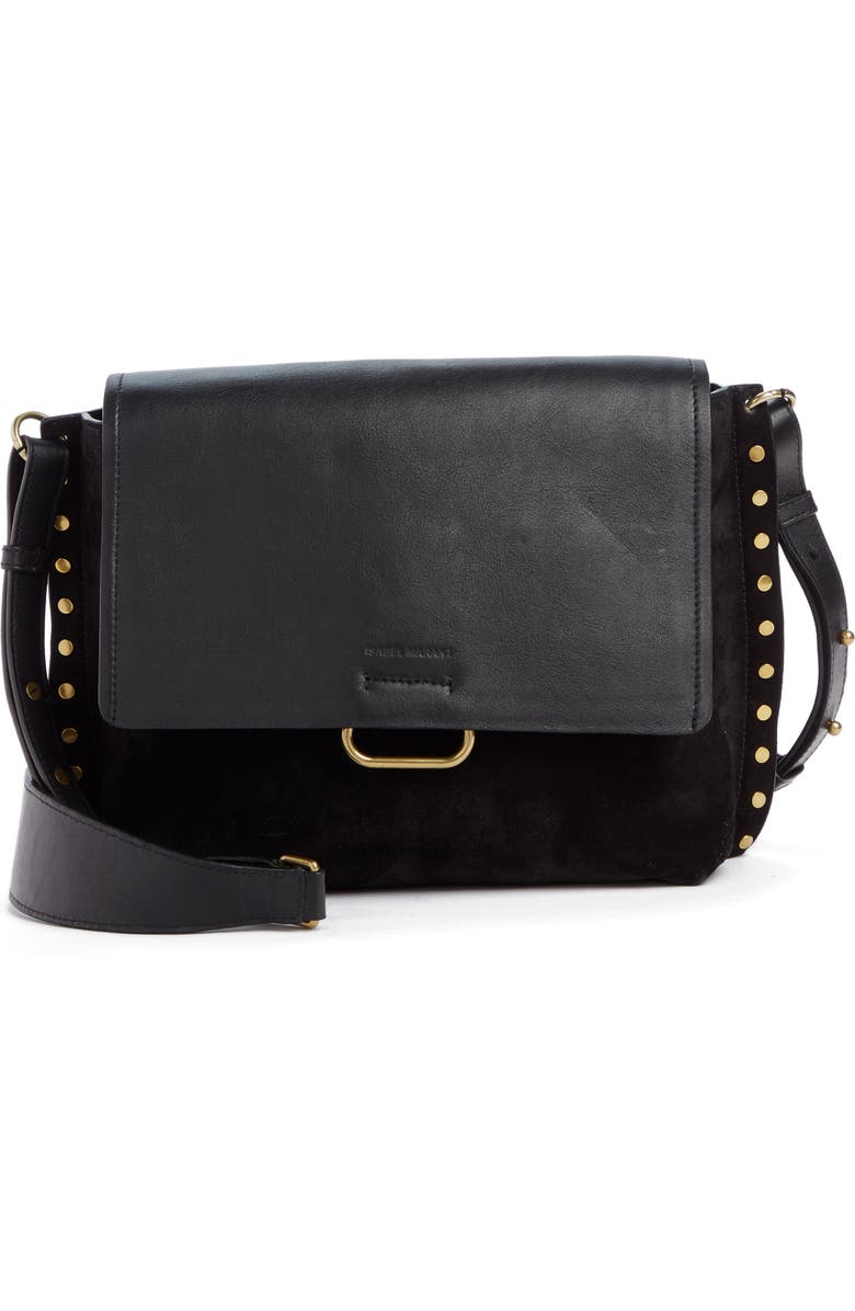 Isabel Marant Asli Leather Shoulder Bag, Main, color,