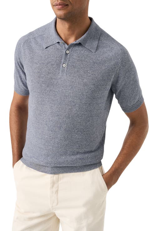 Linen & Cotton Fine Knit Polo