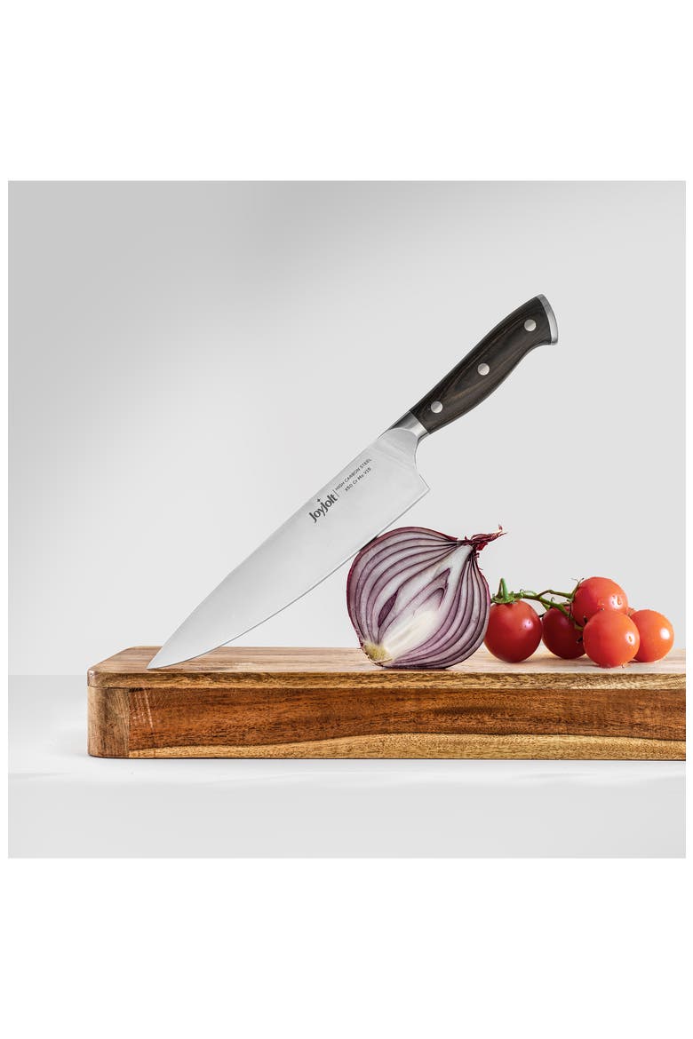 8" Stainless Steel Chef Knife, Alternate, color, SILVER/ BLACK