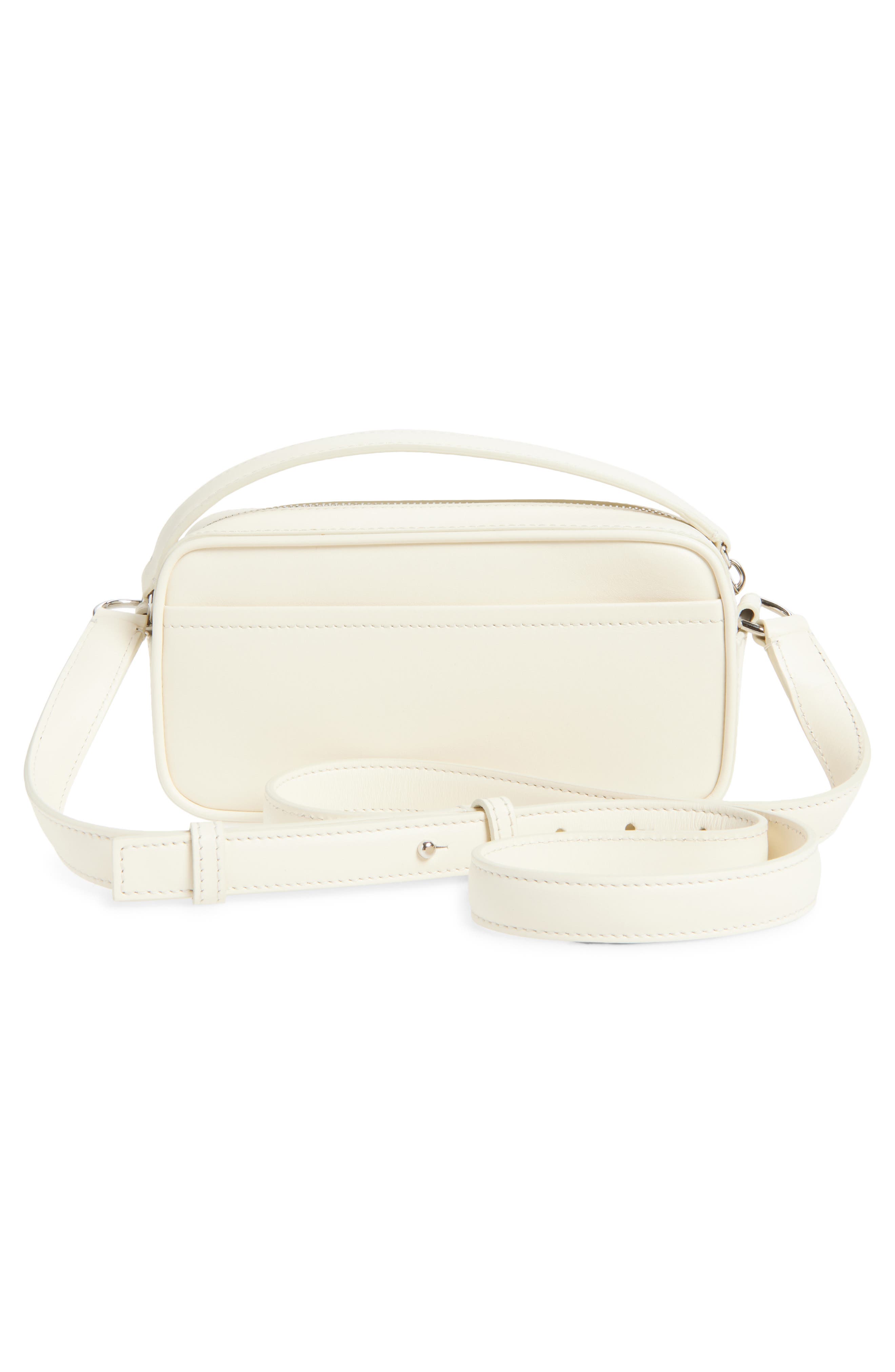 Le Baneto Leather Camera Bag, Alternate, color, LIGHT IVORY 115