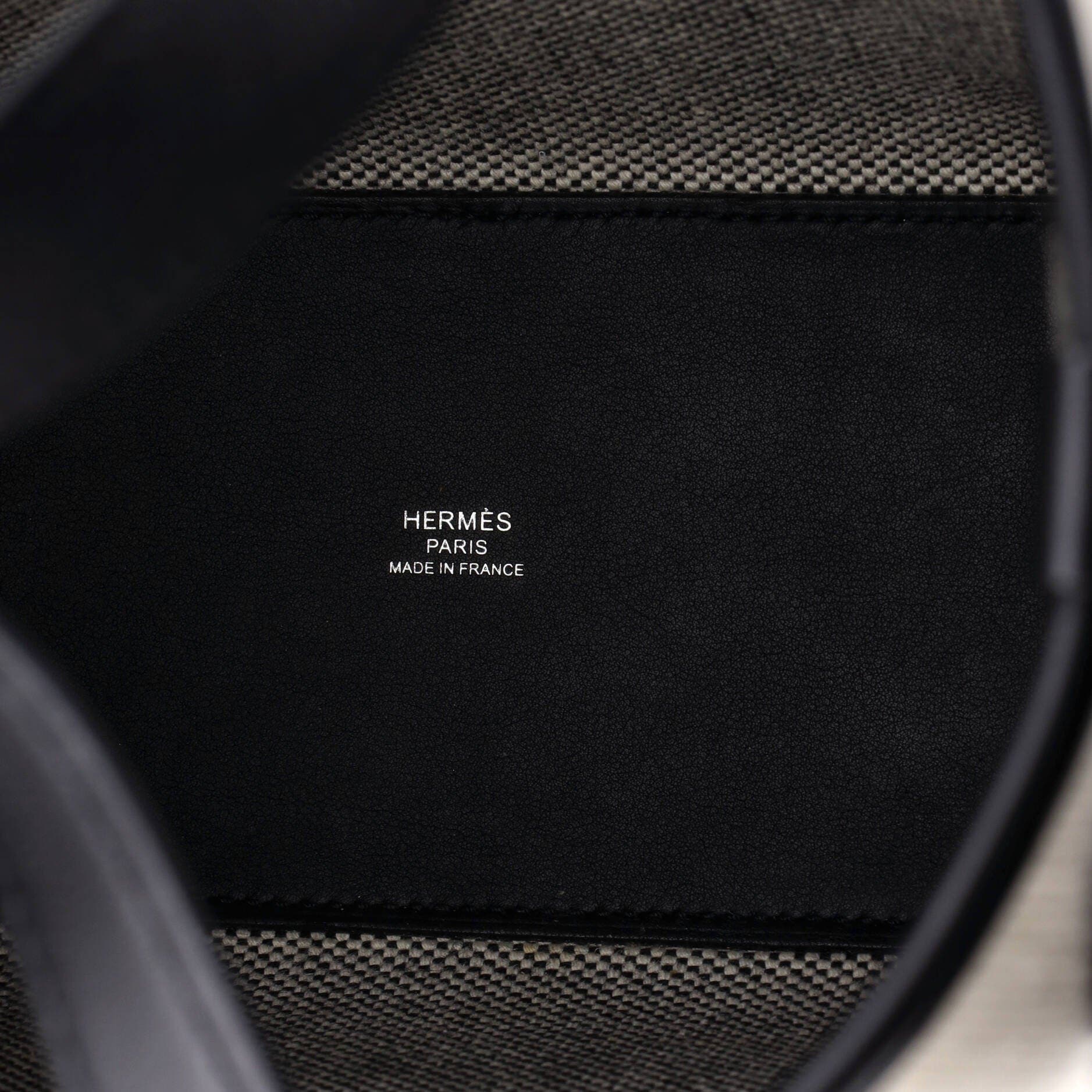 Cabas H en Biais Tote Canvas with Leather 27, Alternate, color, Black