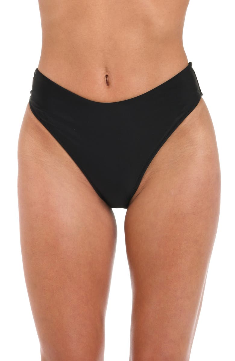 L'AGENCE Gianna Brazilian Bikini Bottoms, Main, color, Black