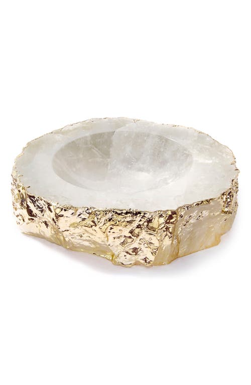 Anna New York Casca Crystal Bowl, Gold In Clear/white And Gold