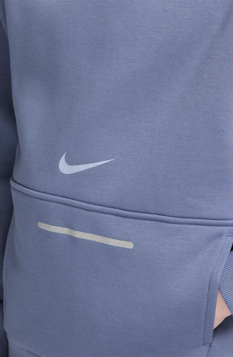 Nike Kids' Cotton Blend Fleece Hoodie, Alternate, color, World Indigo/ Ghost