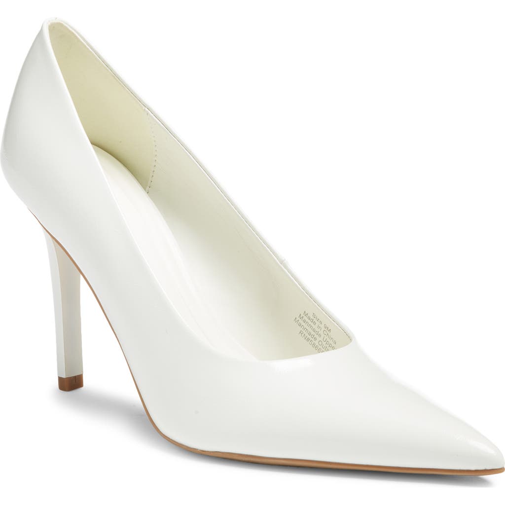Open Edit Demetra Pointed Toe Pump In White Ice