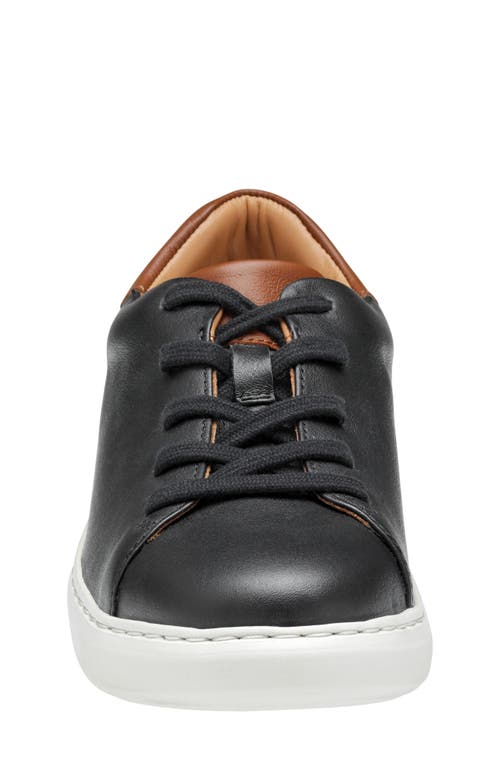 Johnston & Murphy Kids' Anders Sneaker In Black Full Grain