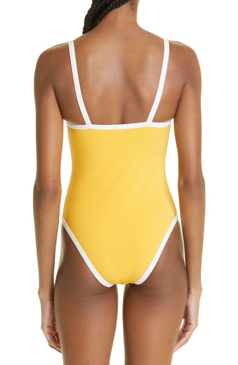 Lisa Marie Fernandez KK Crepe One-Piece Swimsuit, Alternate, color,