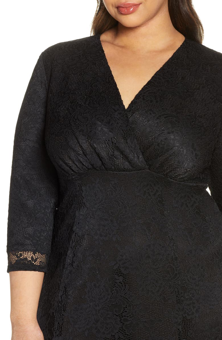 Kiyonna Lace Affair Empire Waist Gown, Alternate, color,